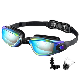 Swim Goggles +Free Ear Plugs & Nose Clip