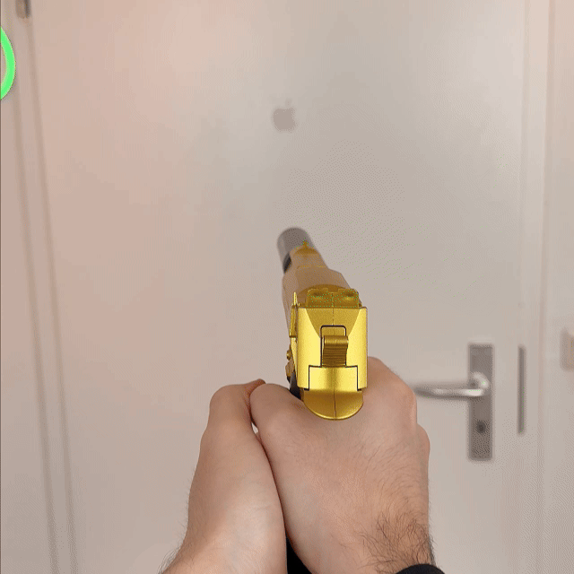 Bigblaster toy shell blaster pistol — side profile view