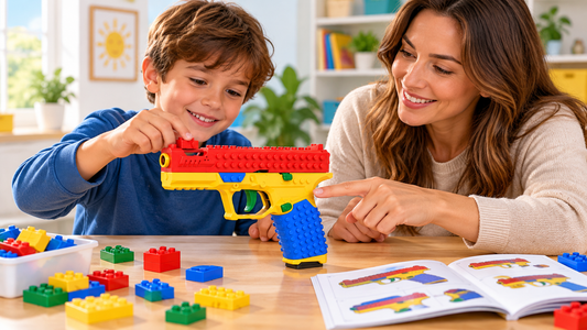 Editorial illustration for How to Practice Gun Safety With Kids: A Calm Repeatable Routine