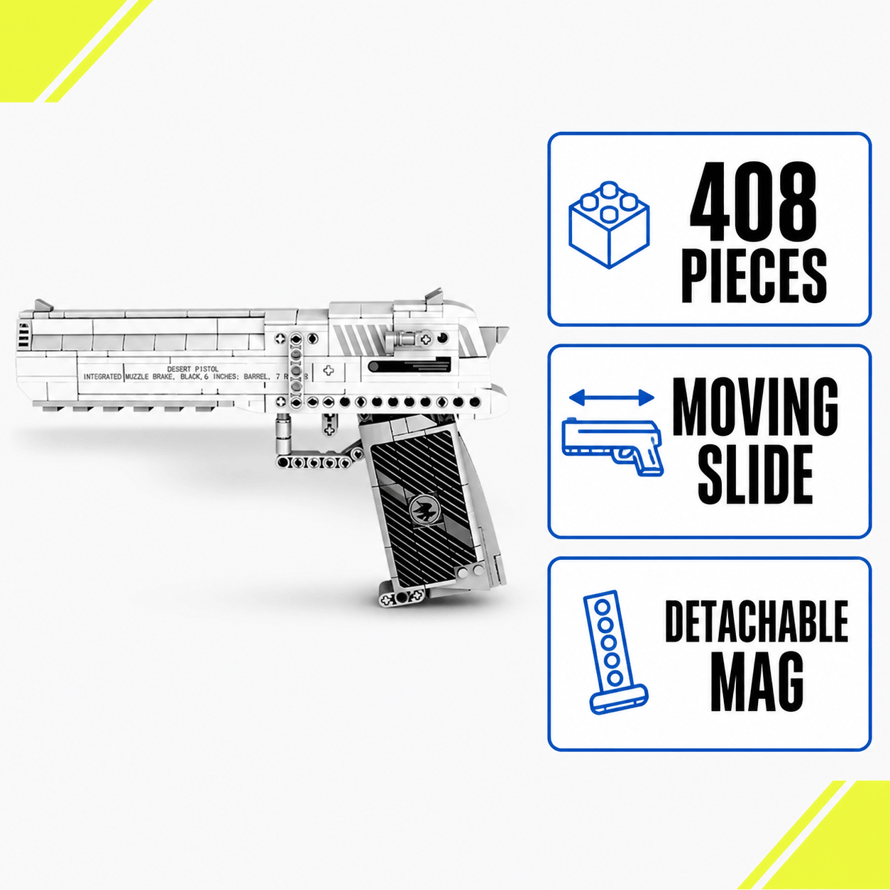 Desert Eagle 408 pieces moving slide detachable magazine benefits