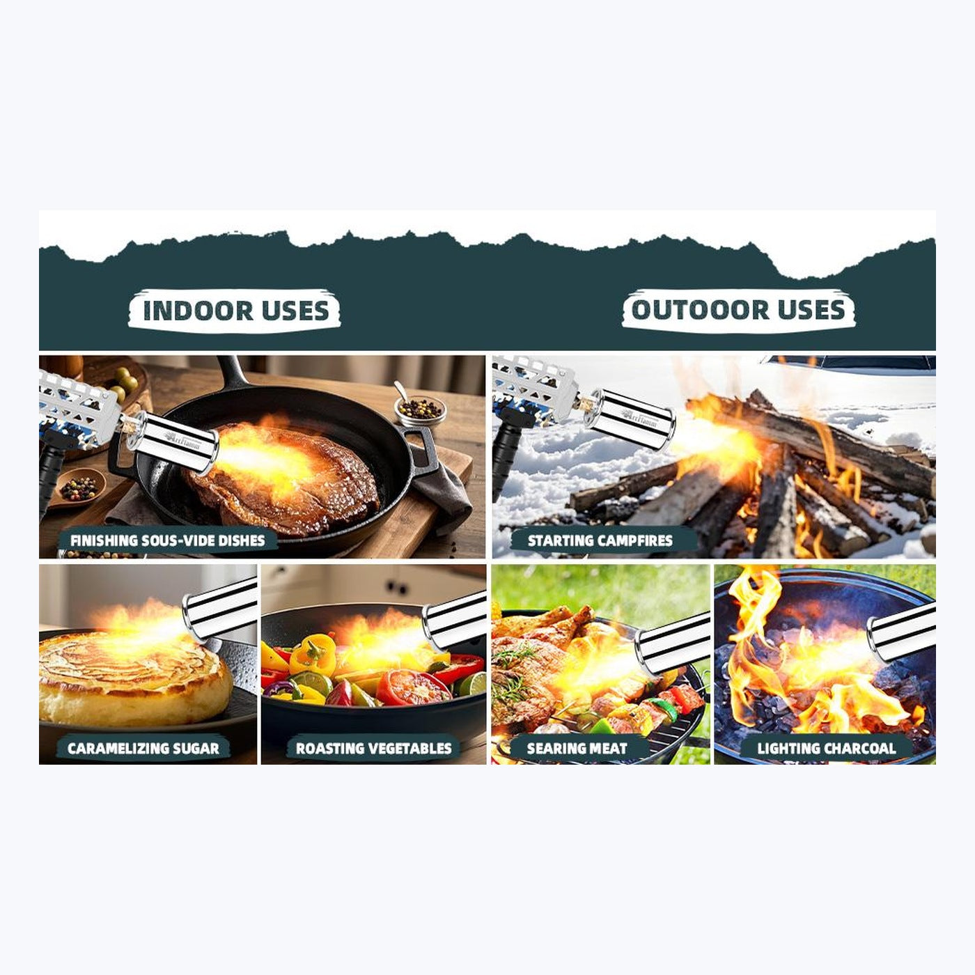 Powerful Grill Torch cooking and outdoor uses