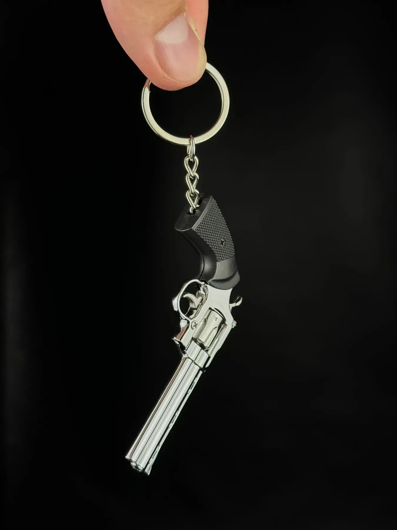BL keychain gallery - Silver Revolver Keychain - 2