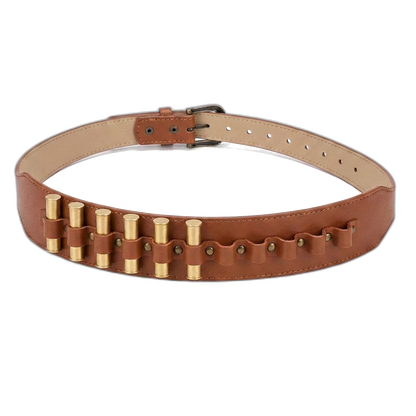 Golden-Shell Cowboy Belt with six golden Outlaw shells in the loops