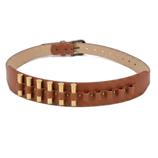 Golden-Shell Cowboy Belt with six golden Outlaw shells in the loops