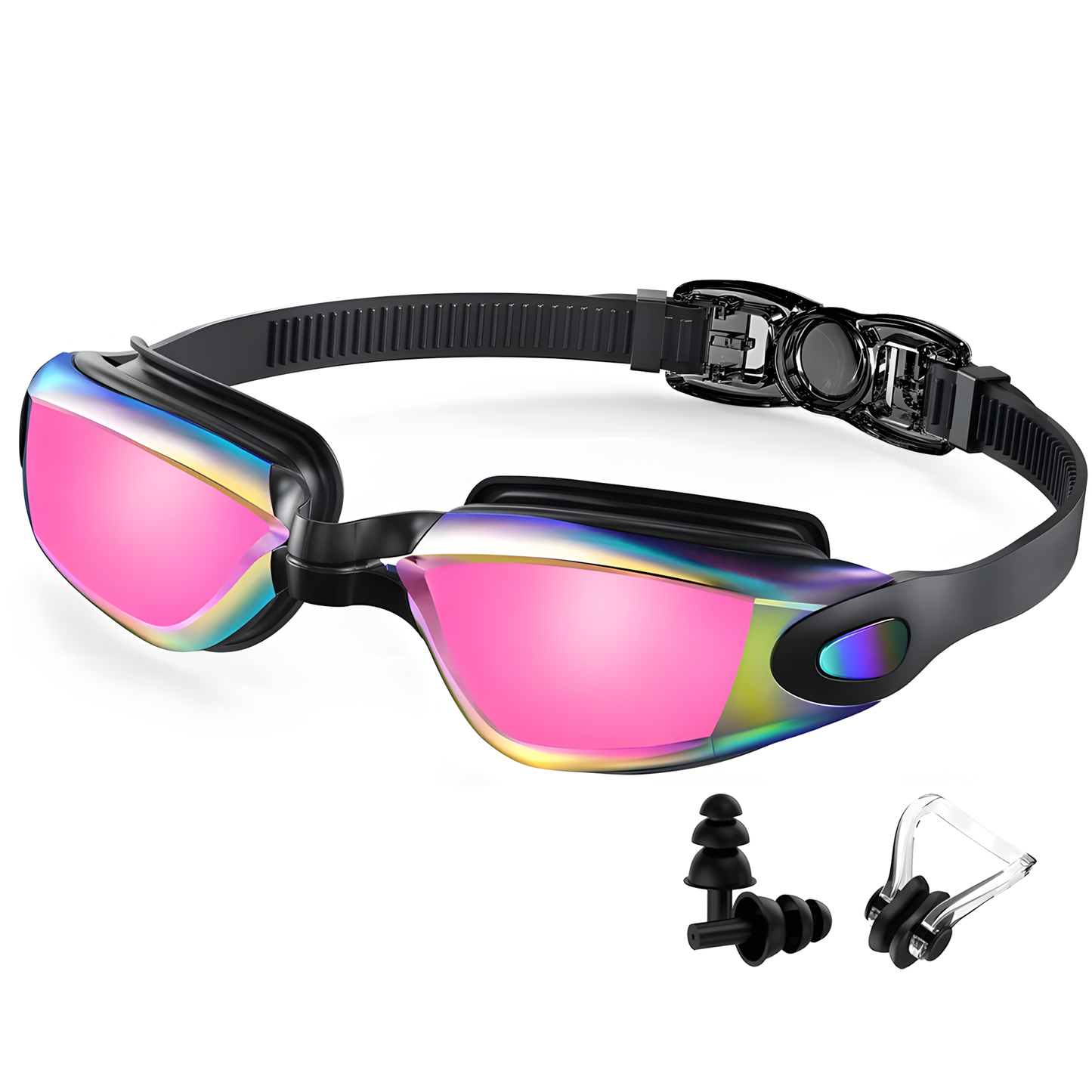 Swim Goggles +Free Ear Plugs & Nose Clip