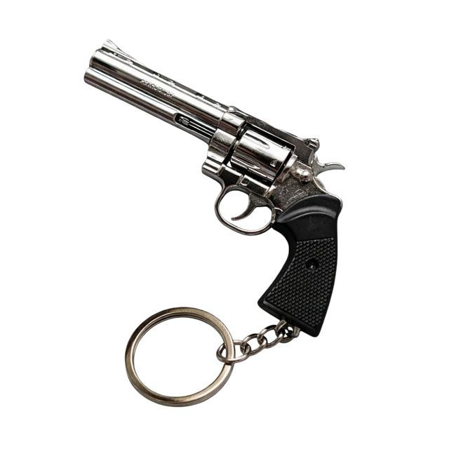 Mini Silver Revolver Keychain main product photo