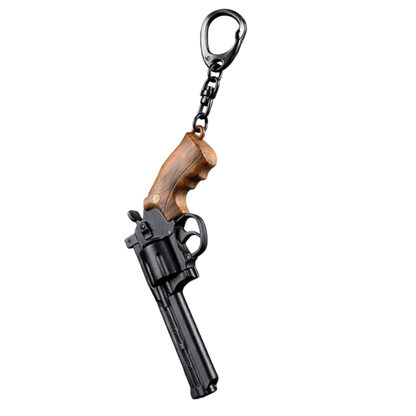 Miniature metal Mini Snub-Nose Revolver Metal Keychain Replica keychain replica — side profile view