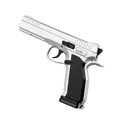 Miniature metal Mini CZ 75 Shadow Metal Keychain keychain replica — side profile view