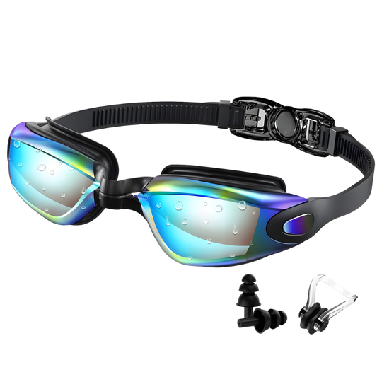 Swim Goggles +Free Ear Plugs & Nose Clip