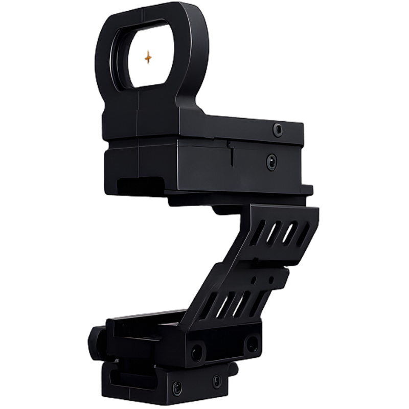 Red dot sight with integrated rail mount for shell blaster