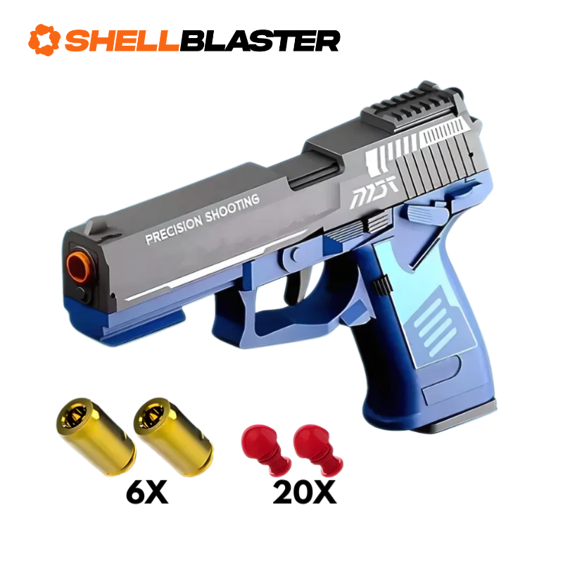 Scorpion toy shell blaster pistol — loading plastic darts into reusable casings