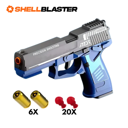 Scorpion toy shell blaster pistol — loading plastic darts into reusable casings