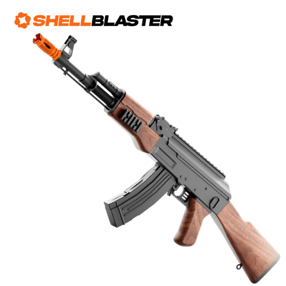 Black and wood AK-47 style shellblaster rifle
