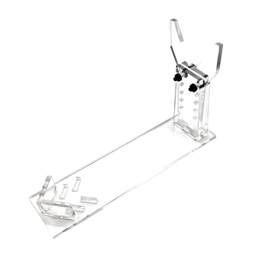 Clear acrylic shell blaster display stand