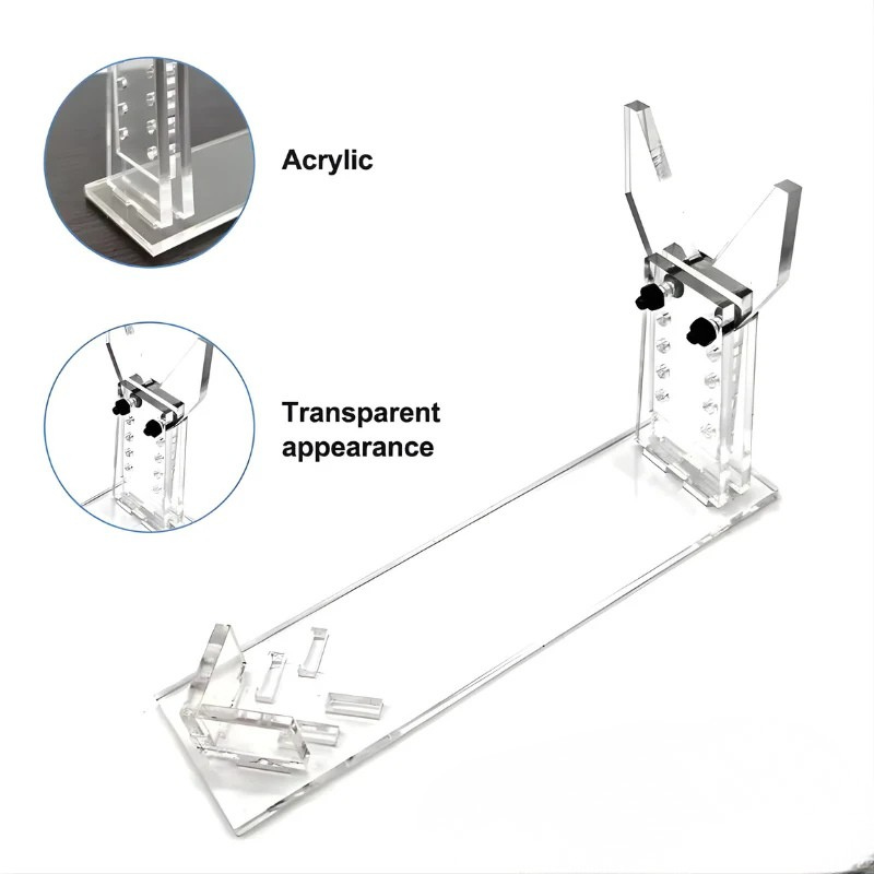 Acrylic Display Stand blaster accessory — detail shot of slide, grip and trigger
