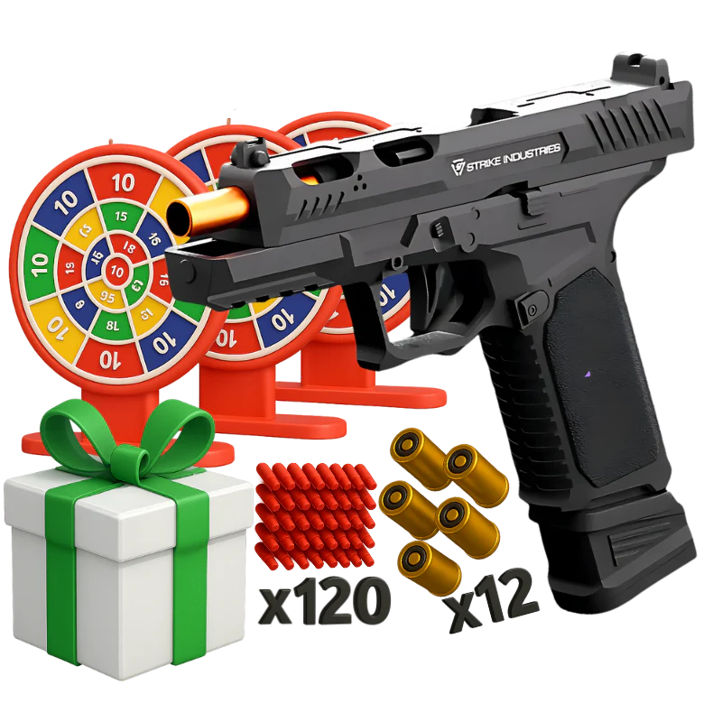 Starter Bundle blaster bundle kit — detail shot of slide, grip and trigger