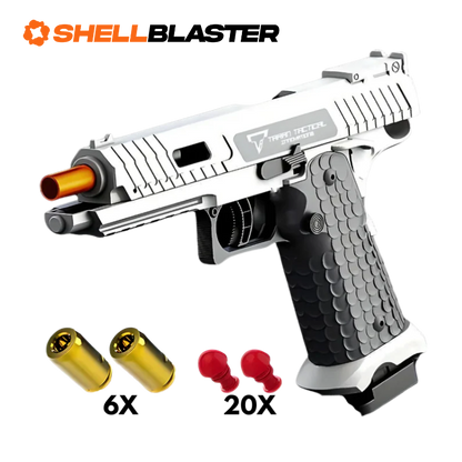 Reaper toy shell blaster pistol — side profile view