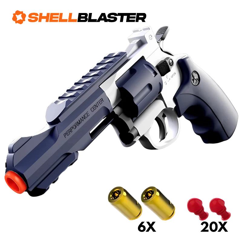 Venom Pro shell blaster revolver — held in hand showing size and scale