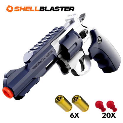 Venom Pro shell blaster revolver — held in hand showing size and scale