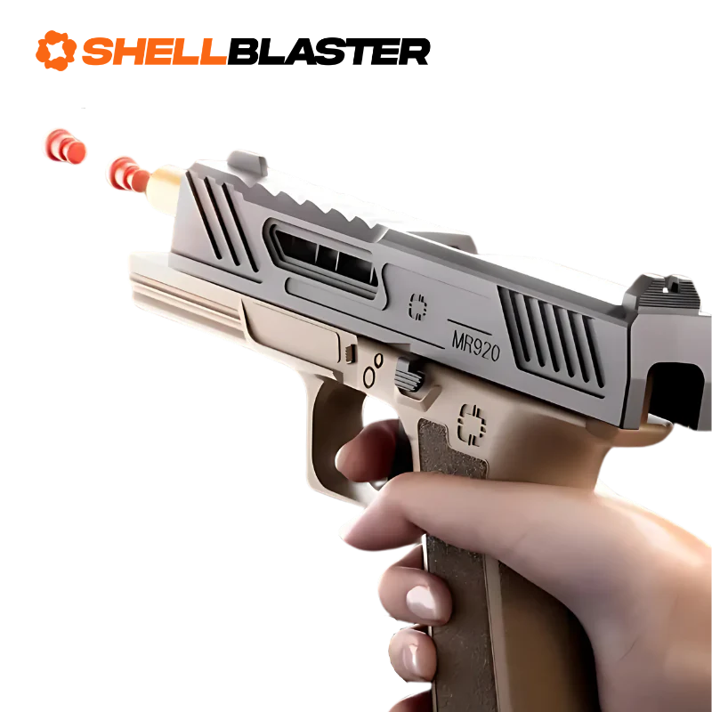 Void toy shell blaster pistol — full kit contents with casings and plastic darts