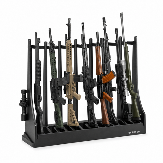Blaster Display Rack - Black 1:3 display model accessory for black rack for showing multiple display models
