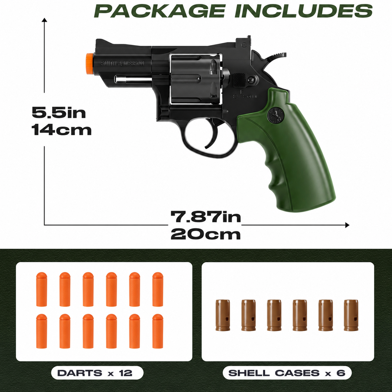Bulldog Shellblaster Black with 6 shell cases and 12 darts
