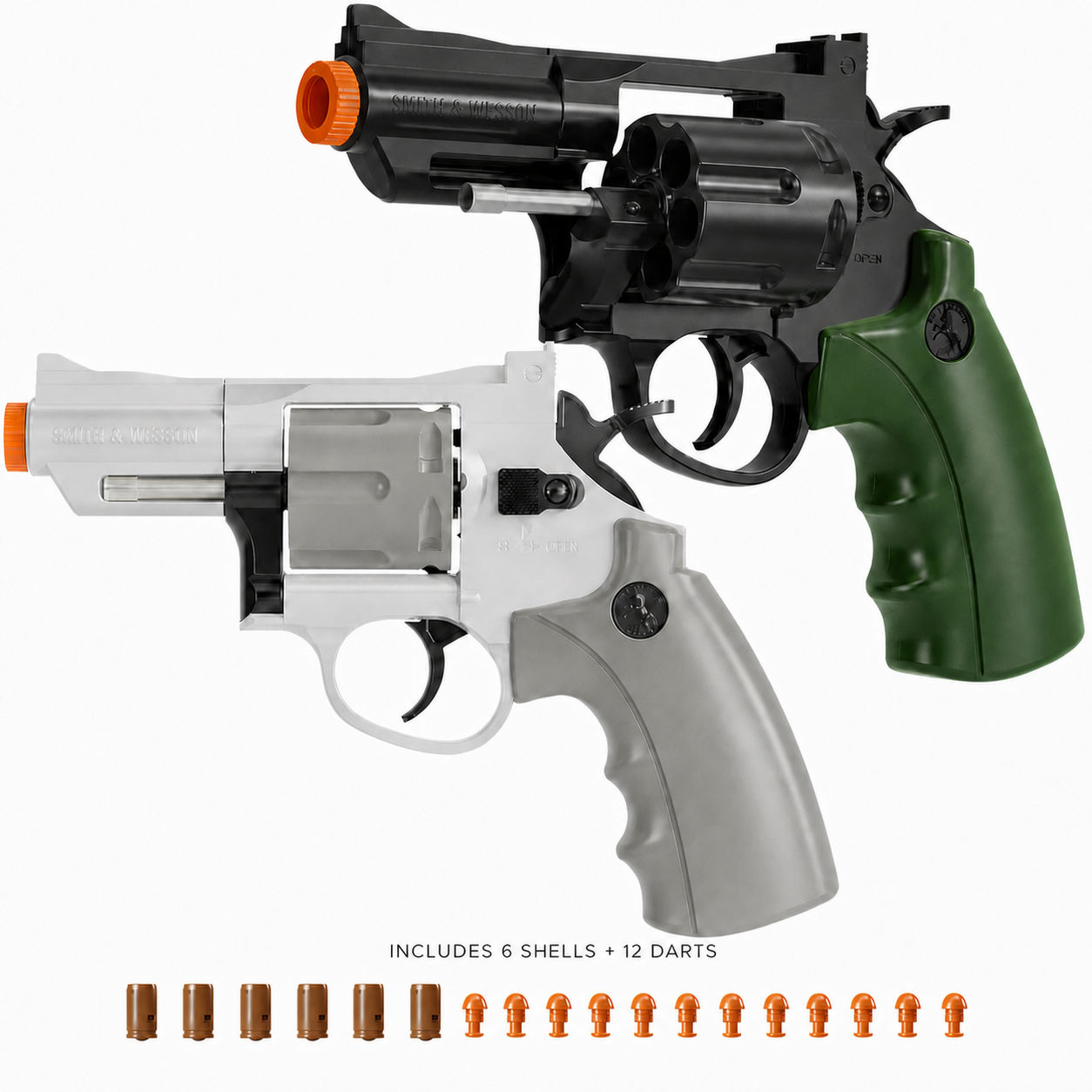 Bulldog Shellblaster White and Black with 6 shell cases and 12 darts