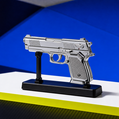 Chrome Pistol Display Model 1:3 non-firing collector display model detail