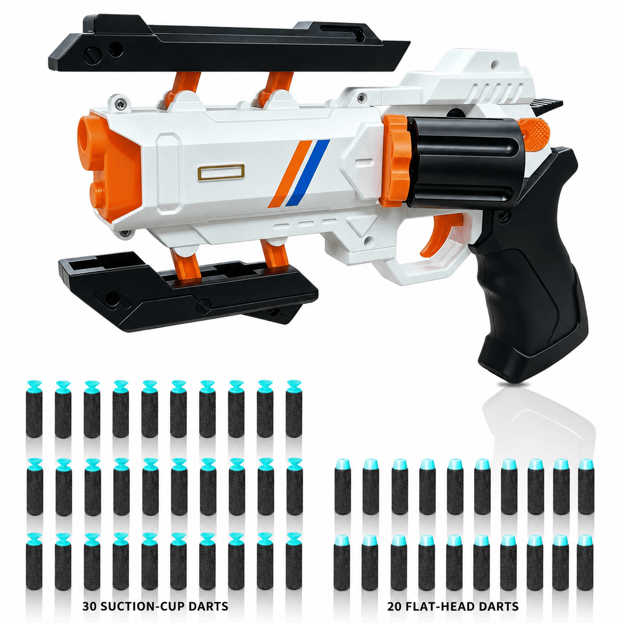 Cyclone Shell Blaster in Black-White with draft ammunition packout