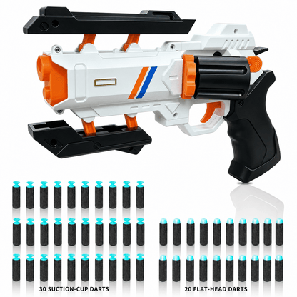 Cyclone Shell Blaster in Black-White with draft ammunition packout