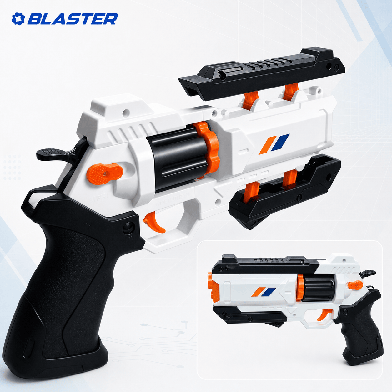 Cyclone Shell Blaster transformation states in Black-White
