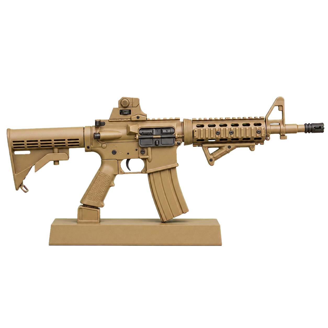Desert Carbine Display Model transparent product cutout for collector display search