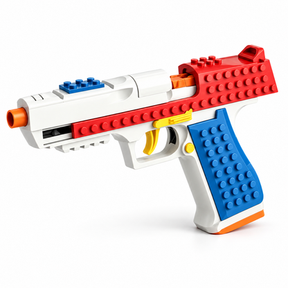 Desert ShellBlaster in Brick color: white, red and blue with orange tip