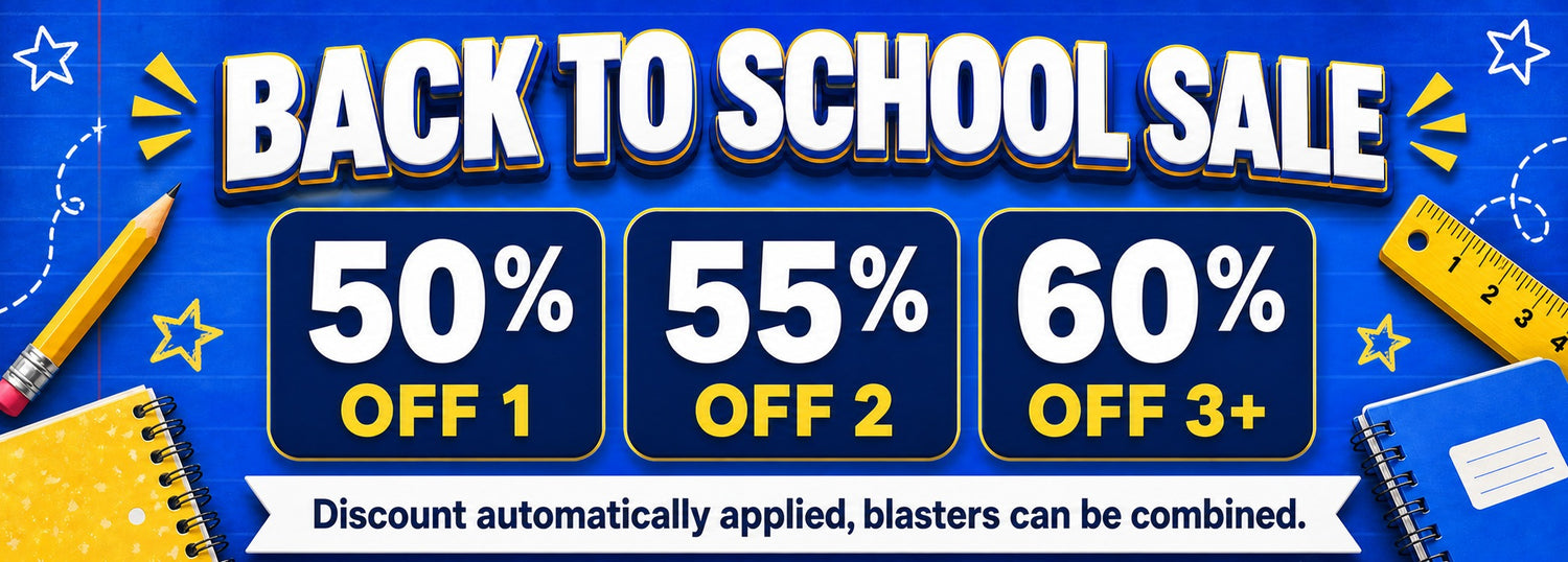 GetBlaster Back to School Sale — 50% off 1, 55% off 2, 60% off 3+