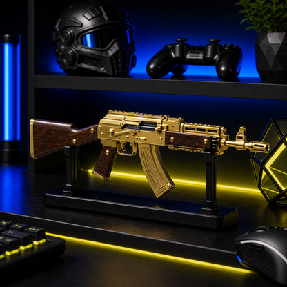 Gold Raider Display Model shown on a collector desk or shelf display
