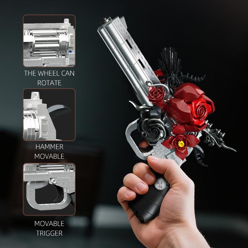 Gothic Rose Revolver Brickblaster — 631-Piece Building Set