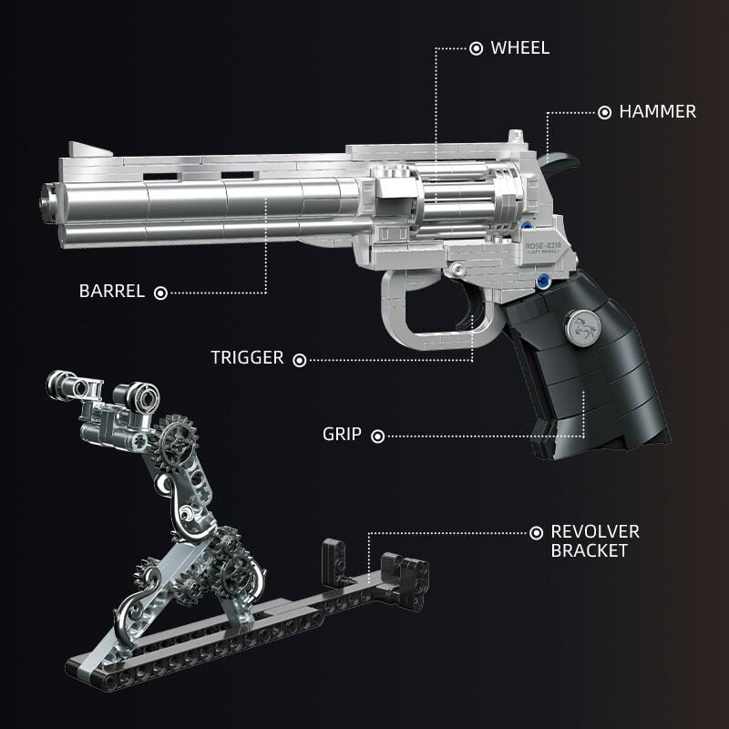 Gothic Rose Revolver Brickblaster — 631-Piece Building Set