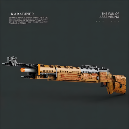 Brick-built Kar98k shell blaster with FREE bricks — customized with brick add-ons attached