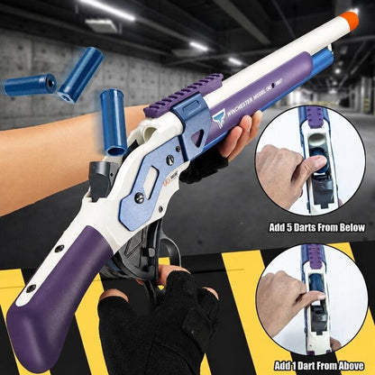 Load five darts from below or one from above