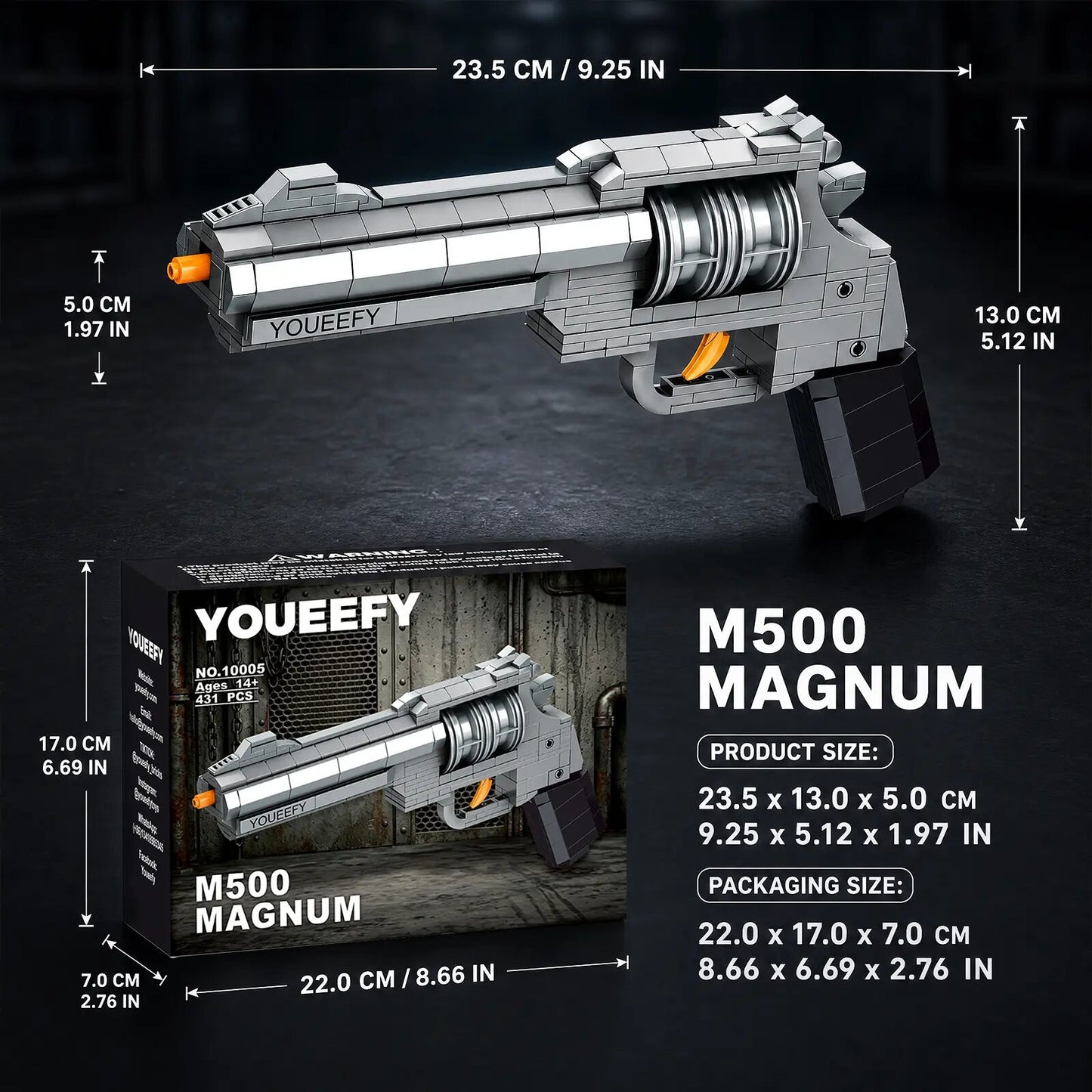 M500 Magnum Brickblaster 431-piece building set