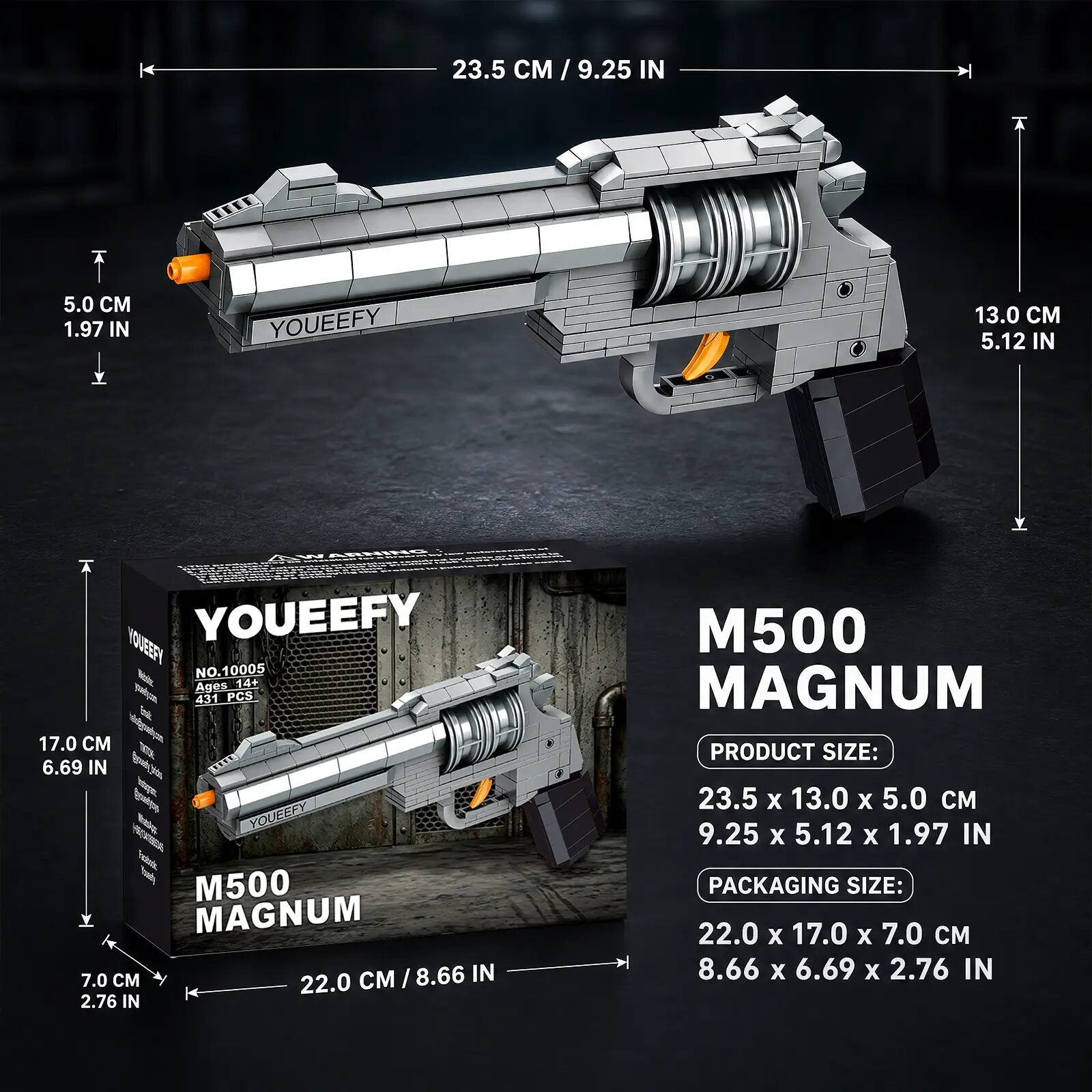 M500 Magnum Brickblaster 431-piece building set