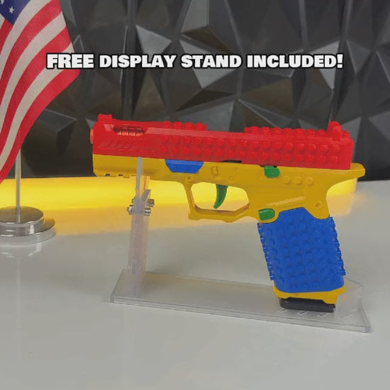 Brick-built Raven shell blaster — FREE construction bricks included to build onto the blaster