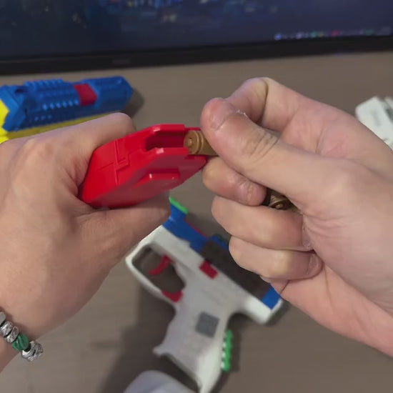 Load the toy-casing magazine