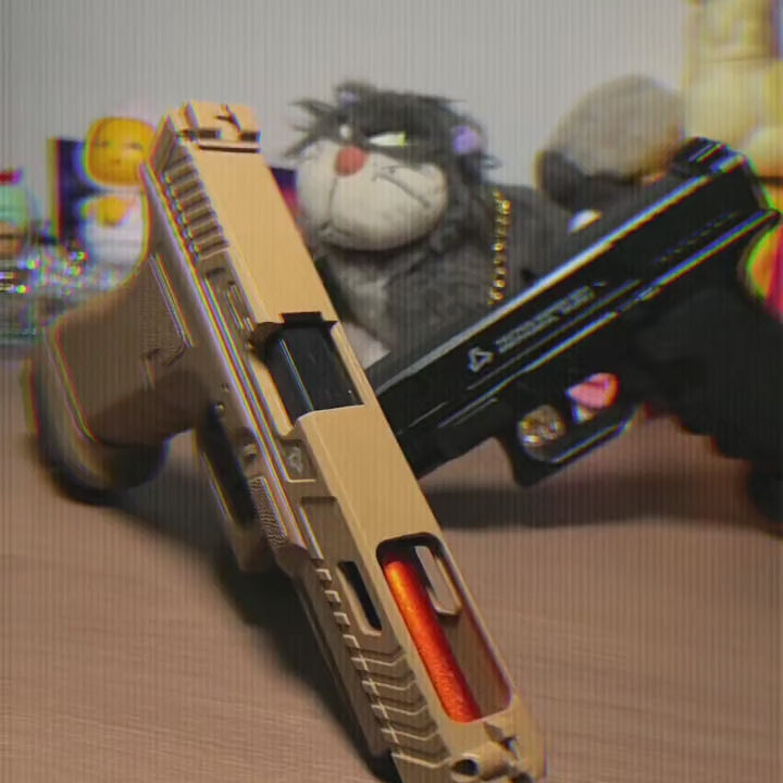 Rogue Shellblaster in Black and Tan, showcase turnaround