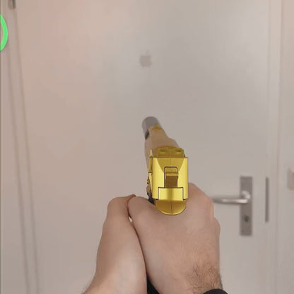 Bigblaster gold Desert Eagle shell ejecting toy blaster with silencer — video 1