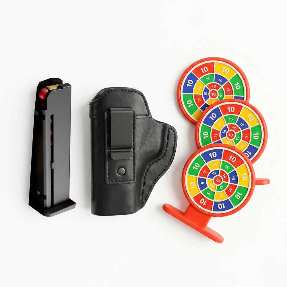Loadout Bundle — extra magazine, leather holster and 3 dart targets