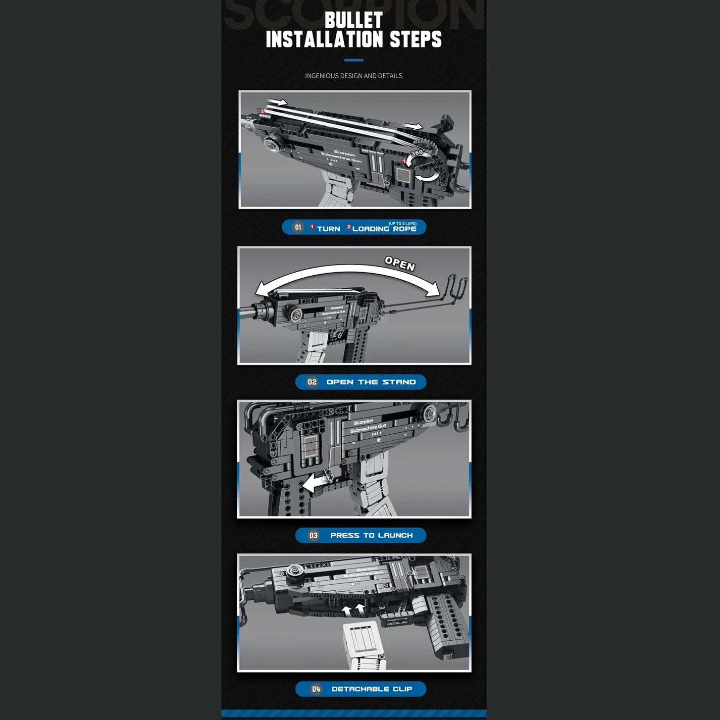Skorpion SMG Brickblaster — view 3