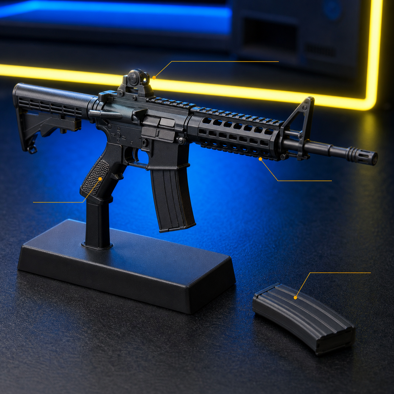 Shadow Carbine Display Model animated display detail for non-firing collector kit