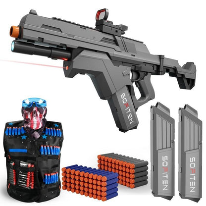 Specter Auto Blaster with tactical vest, two magazines and foam darts